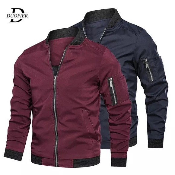 Men's Lightweight Softshell Coat Sportwear Zipper Windbreaker Bomber - Picture 5 of 8
